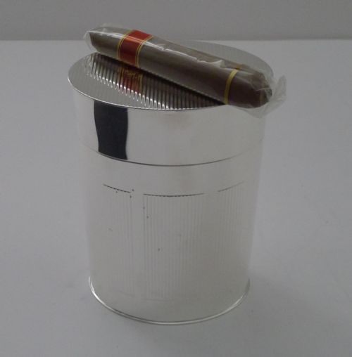 FRENCH MODERNIST SILVER PLATED CIGAR BOX BY CREVILLEN PARIS C1960 - ADDITIONAL PHOTO 2