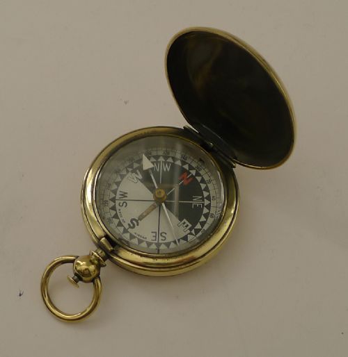 Antique English Brass Cased Compass Reg. No. For 1903