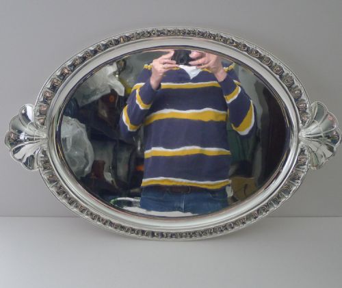 CHRISTOFLE PARIS RARE GRAND ART DECO TRAY C1940 - ADDITIONAL PHOTO 1