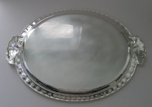 CHRISTOFLE PARIS RARE GRAND ART DECO TRAY C1940 - ADDITIONAL PHOTO 5