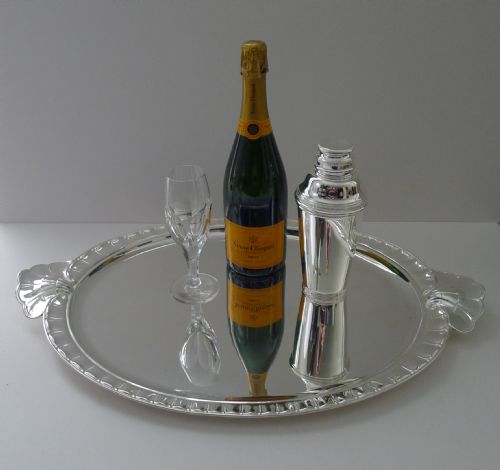 CHRISTOFLE PARIS RARE GRAND ART DECO TRAY C1940 - ADDITIONAL PHOTO 9