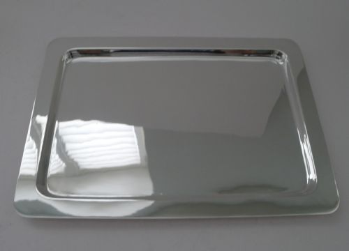 ANTIQUE ENGLISH SILVER PLATED COCKTAIL TRAY BY JOHN COLLYER CO C1920