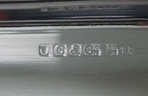 ANTIQUE ENGLISH SILVER PLATED COCKTAIL TRAY BY JOHN COLLYER CO C1920 - ADDITIONAL PHOTO 4