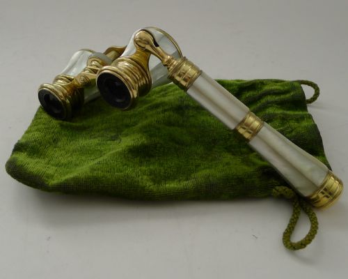 Antique Opera Glasses - Mother of Pearl C.1900, Signed, Iris, Paris