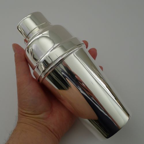 fig 1. Art Deco Cocktail Shaker With Lemon Squeezer by Mappin & Webb