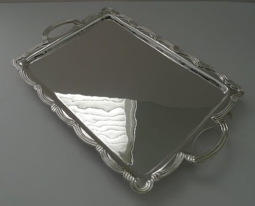 fig 1. Silver Plated Cocktail Tray by Goldsmith's & Silversmith's Co. Ltd. c.1930