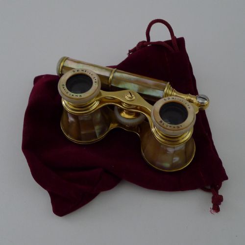 fig 2. Smart Pair French Mother of Pearl Opera Glasses c.1910