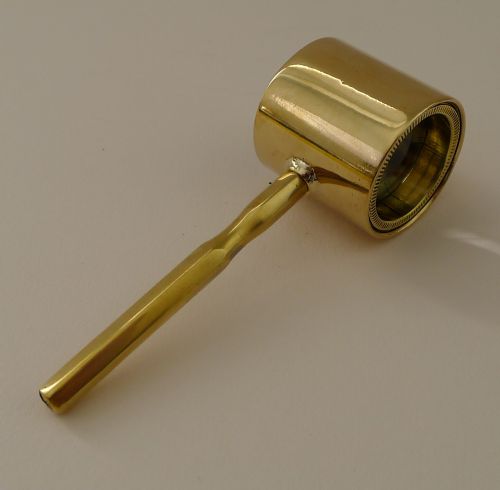 Antique English Brass Coddington Magnifying Glass C.1880