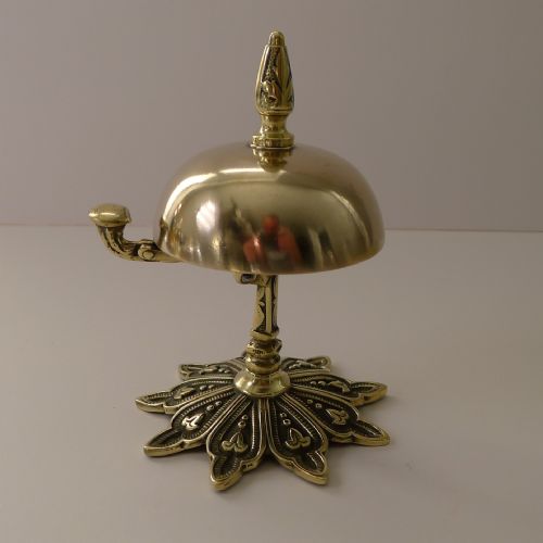 Antique English Brass Desk / Counter Bell C.1890