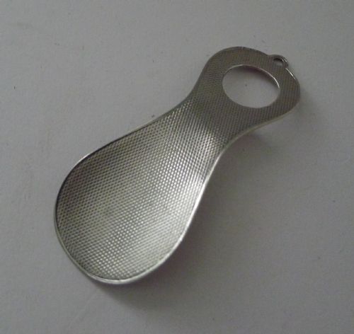 Petite Travel / Pocket Solid Silver Shoehorn - 1928