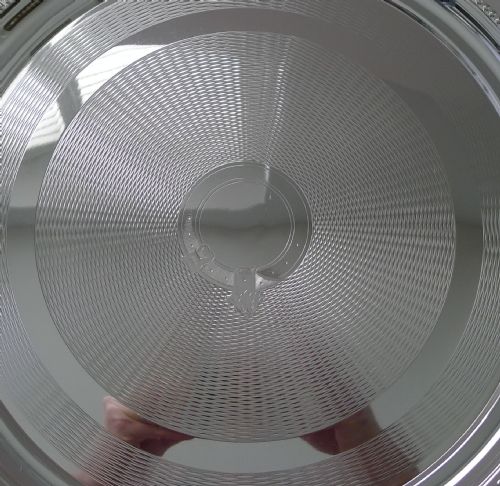 SILVER PLATED CIRCULAR COCKTAIL TRAY BY WALKER HALL C1900 - ADDITIONAL PHOTO 5