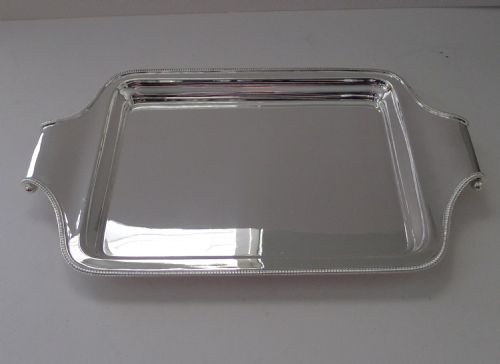 SMART ANTIQUE SILVER PLATED COCKTAIL DRINKS TRAY C1910 - ADDITIONAL PHOTO 1