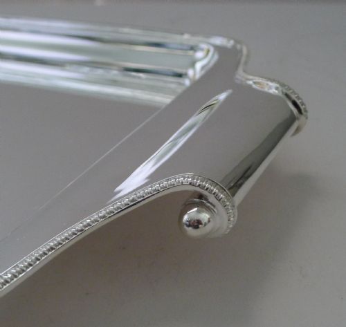SMART ANTIQUE SILVER PLATED COCKTAIL DRINKS TRAY C1910 - ADDITIONAL PHOTO 2