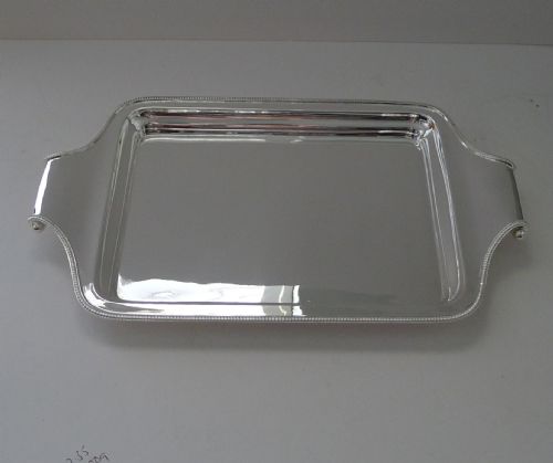 SMART ANTIQUE SILVER PLATED COCKTAIL DRINKS TRAY C1910 - ADDITIONAL PHOTO 5