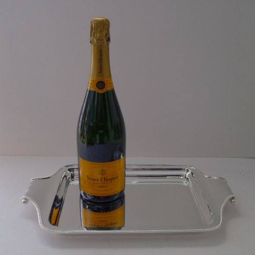 SMART ANTIQUE SILVER PLATED COCKTAIL DRINKS TRAY C1910 - ADDITIONAL PHOTO 9