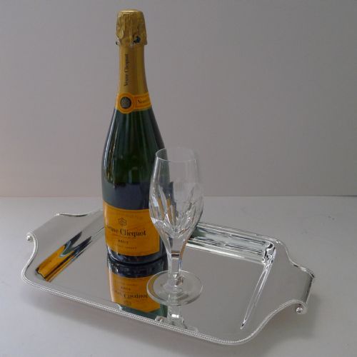 SMART ANTIQUE SILVER PLATED COCKTAIL DRINKS TRAY C1910 - ADDITIONAL PHOTO 10