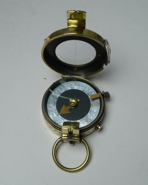 Ww1 1917 British Army Officer's Compass - Verner's Patent Mk VIII by Sampson Mordan