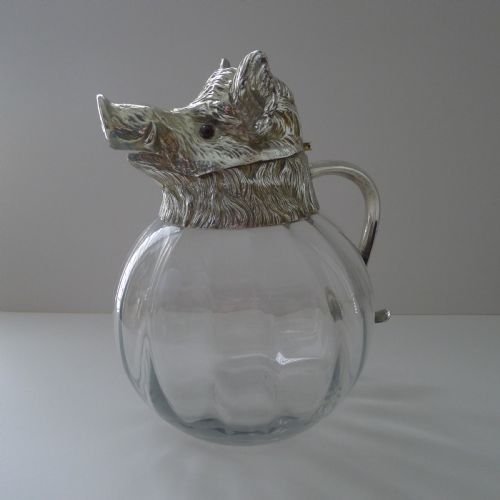 MIDCENTURY MODERN BOARS HEAD PITCHER JUG BY VALENTI - ADDITIONAL PHOTO 1