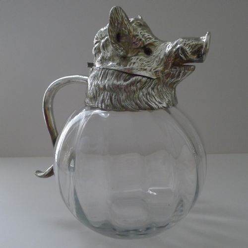 MIDCENTURY MODERN BOARS HEAD PITCHER JUG BY VALENTI - ADDITIONAL PHOTO 4