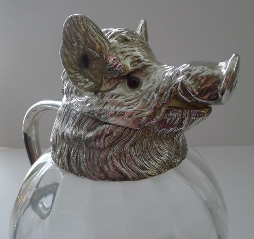 MIDCENTURY MODERN BOARS HEAD PITCHER JUG BY VALENTI - ADDITIONAL PHOTO 12