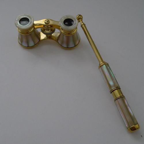 Superb Pair French Mother of Pearl Opera Glasses C.1910