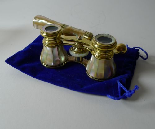 Superb Pair French Mother of Pearl Opera Glasses C.1910