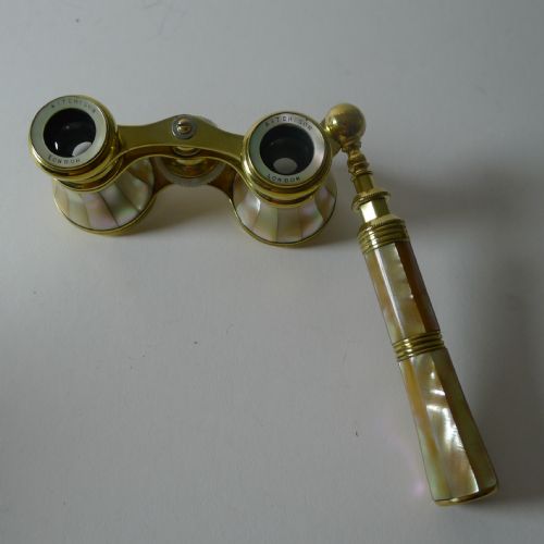 fig 1. Superb Pair French Mother of Pearl Opera Glasses c.1910