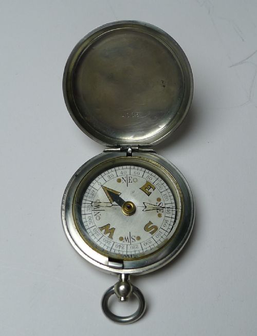Antique English Ww1 Military Issued Compass - 1915
