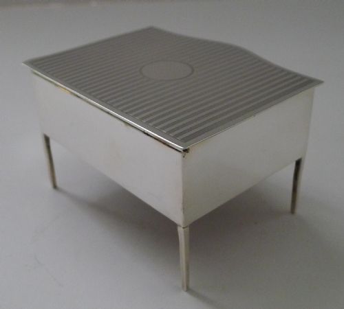 ENGLISH STERLING SILVER JEWELLERY BOX IN THE FORM OF A DRESSING TABLE DRESSER - ADDITIONAL PHOTO 8