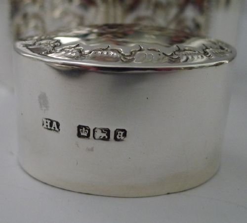 ANTIQUE ENGLISH SILVER TEA CADDY SHEFFIELD 1893 ATKIN BROTHERS - ADDITIONAL PHOTO 8
