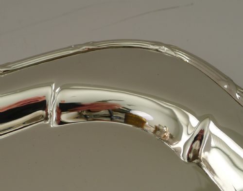 fig 1. Handsome English Square Silver Plated Cocktail Tray c.1890