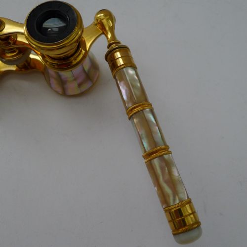 ANTIQUE OPERA GLASSES MOTHER OF PEARL C1900 SIGNED IRIS PARIS - ADDITIONAL PHOTO 4