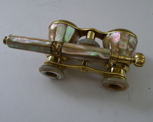 SUPERB PAIR FRENCH MOTHER OF PEARL OPERA GLASSES C1910 - ADDITIONAL PHOTO 5