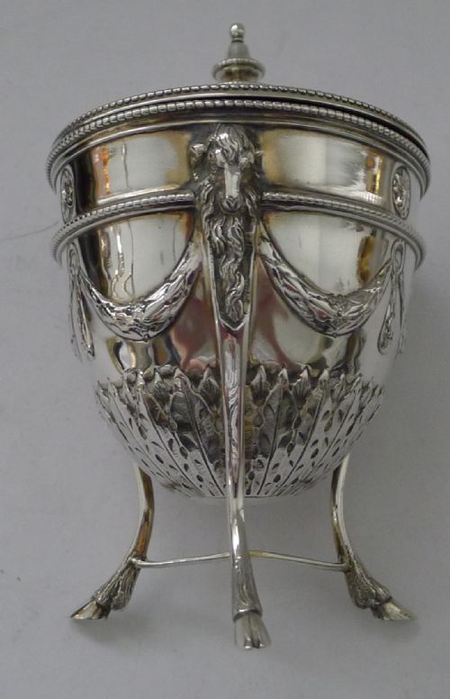 TOP QUALITY ENGLISH SOLID SILVER TEA CADDY BY GOLDSMITHS AND SILVERSMITHS CO - ADDITIONAL PHOTO 2