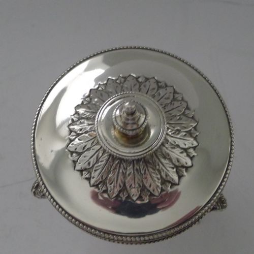 TOP QUALITY ENGLISH SOLID SILVER TEA CADDY BY GOLDSMITHS AND SILVERSMITHS CO - ADDITIONAL PHOTO 4