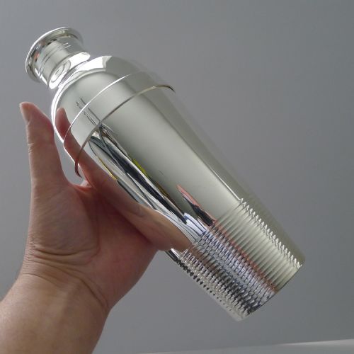 fig 1. Luc Lanel For Christofle - Ondulations Cocktail Shaker c.1935