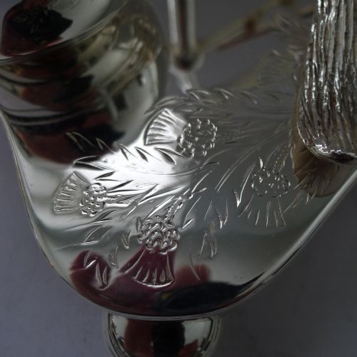 fig 2. Magnificent Scottish Silver Plated Curling Inkstand c.1900