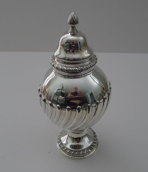 GEORGE LLL SOLID STERLING SILVER TEA CADDY 1769 - ADDITIONAL PHOTO 2