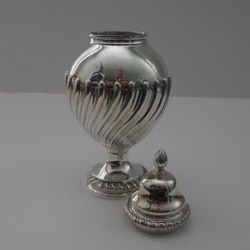 GEORGE LLL SOLID STERLING SILVER TEA CADDY 1769 - ADDITIONAL PHOTO 14