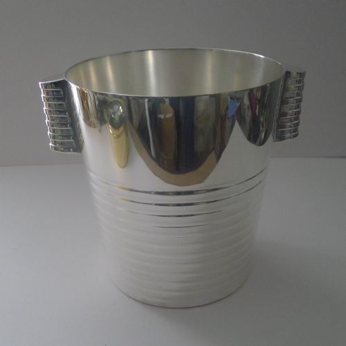 fig 1. Luc Lanel for Christofle Wine / Champagne Cooler - Ondulations c.1932