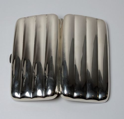 SMART ANTIQUE ENGLISH STERLING SILVER CIGAR CASE BOX - ADDITIONAL PHOTO 6