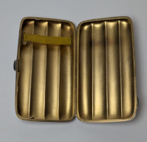 SMART ANTIQUE ENGLISH STERLING SILVER CIGAR CASE BOX - ADDITIONAL PHOTO 8