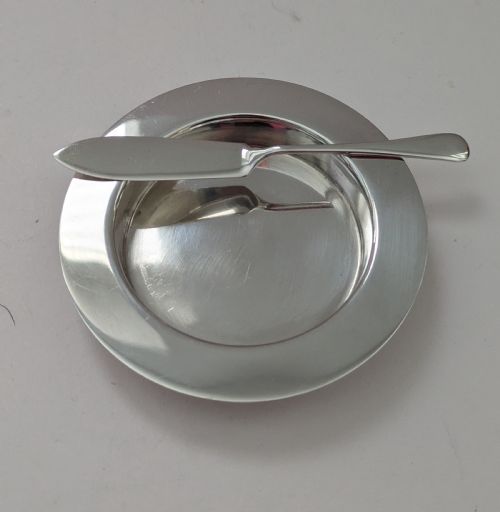ASPREY CO SET SIX STERLING SILVER BUTTER DISHES AND KNIVES 1909 - ADDITIONAL PHOTO 9