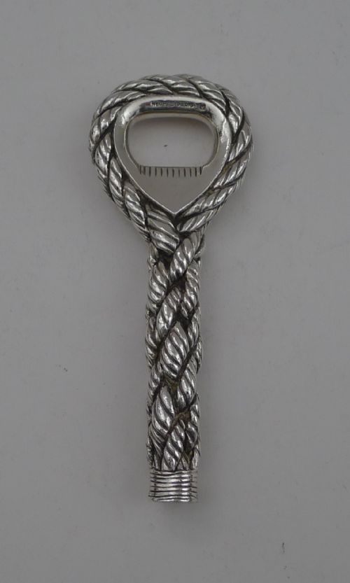 Hermes, Paris - Cordage Bottle Opener in Silver Plate C.1960