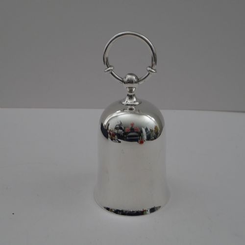 HERMES PARIS SILVER PLATED TABLE BELL HORSE BIT HANDLE