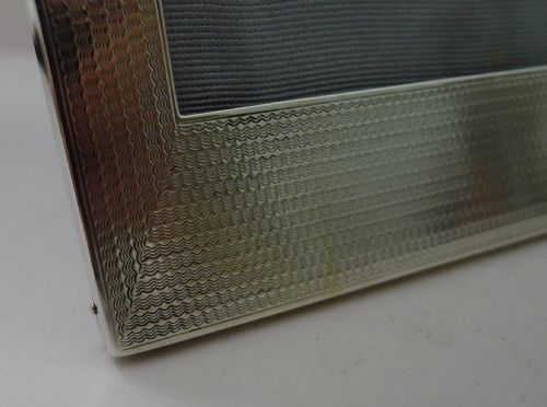 LARGE ENGLISH SILVER ENGINETURNED PHOTOGRAPH FRAME - ADDITIONAL PHOTO 4