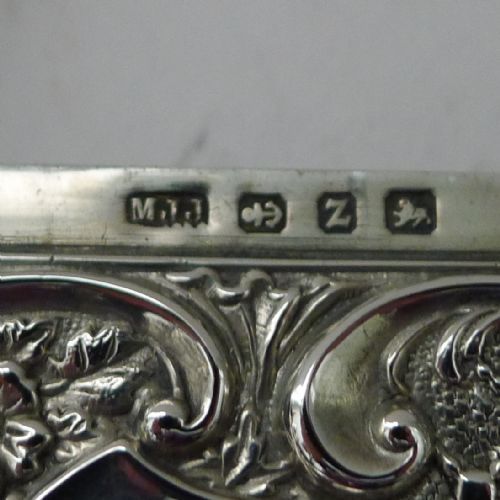 ANTIQUE ENGLISH STERLING SILVER CARD CASE VICTORIAN 1899 - ADDITIONAL PHOTO 7