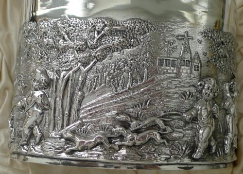 MAGNIFICENT ANTIQUE SILVER TEA CADDY BY WILLIAM HUTTON SONS LTD 1905 - ADDITIONAL PHOTO 3