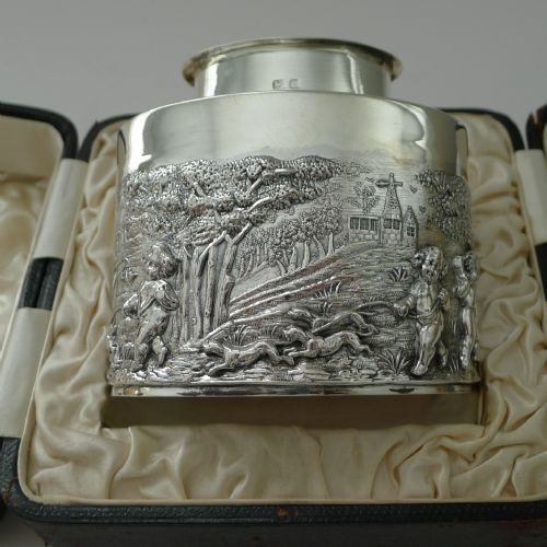 MAGNIFICENT ANTIQUE SILVER TEA CADDY BY WILLIAM HUTTON SONS LTD 1905 - ADDITIONAL PHOTO 12