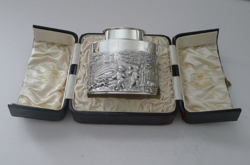 MAGNIFICENT ANTIQUE SILVER TEA CADDY BY WILLIAM HUTTON SONS LTD 1905 - ADDITIONAL PHOTO 15